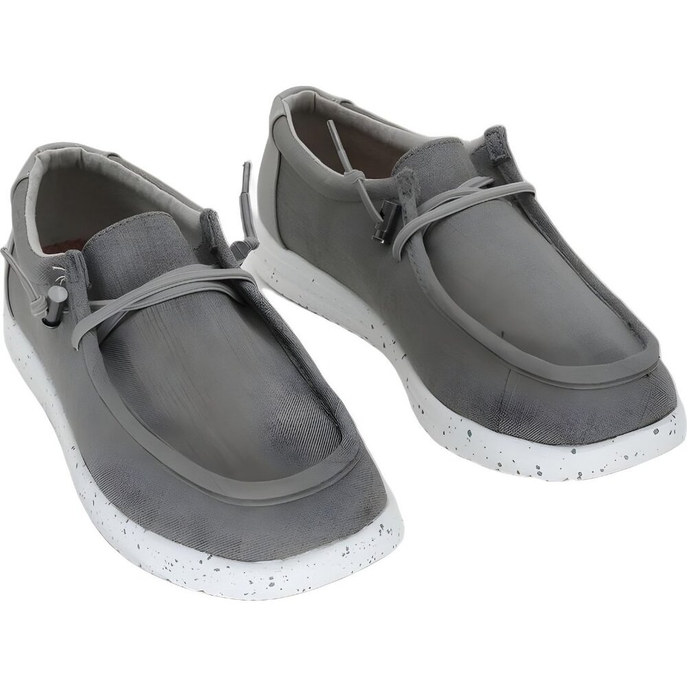 Sun + Stone Brian Gray Casual Comfort Slip-On Sneakers Men's US 7.5M